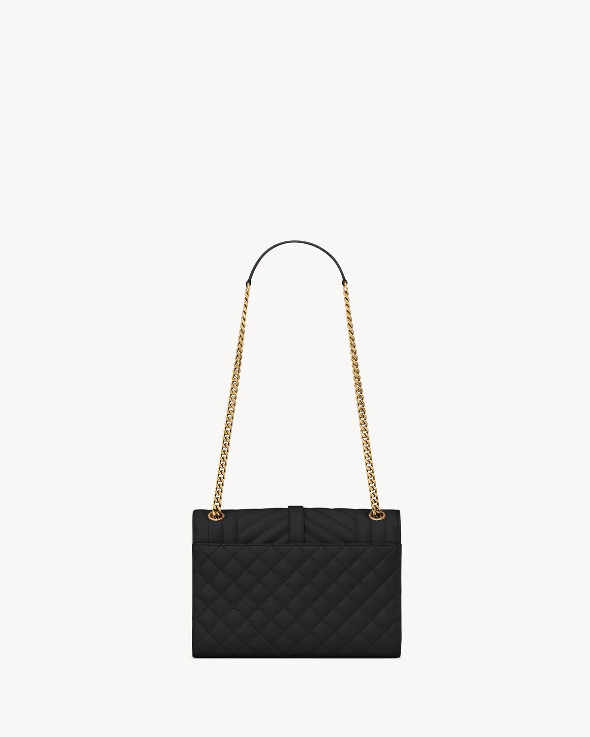 Ysl Envelope Medium in Quilted Grain De Poudre Embossed Leather - Image 5